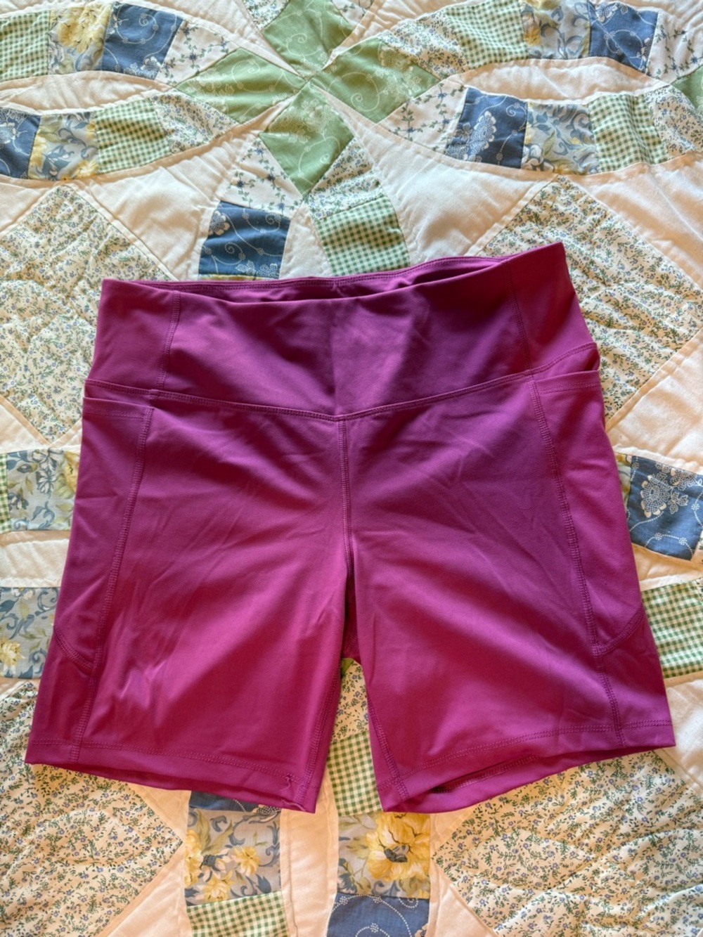 Athletic Works Magenta High-Rise Bike Shorts